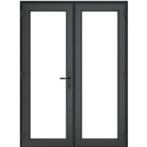 Crystal French Doors GREY-WHITE 2055 x 1290 x 70mm