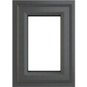 Crystal Upvc Window Grey 7016 External White Internal A Rated Top Opener 610mm x 610mm Clear Glazing