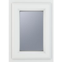 Crystal Upvc Window White A Rated Top Opener 610mm x 1040mm Obscure Glazing