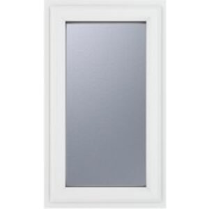 Crystal Upvc Window White A Rated Left Hand Side Hung 610mm x 1190mm Obscure Glazing