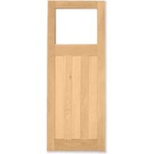 Solid Clear Oak External Door 1930s Glazed External Door Custom size