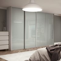 Spacepro Heritage 4 x Silver Frame Arctic White Sliding Doors H2260 x W3606