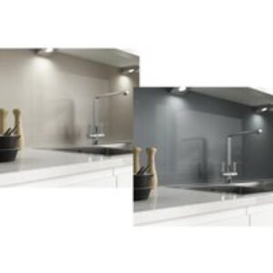 Alusplash 3050 X 610mm Double Sided Splashback Warm Grey and Petrol Blue