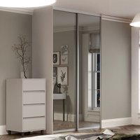 Spacepro Contour 2 x Silver Frame Mirror Sliding Doors H2260 x W1793