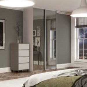 Spacepro Heritage 2 x Silver Frame Mirror Sliding Doors H2260 x W1803