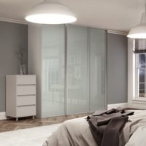 Spacepro Heritage 3 x Silver Frame Arctic White Sliding Doors H2260 x W2692