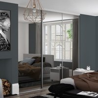 Spacepro Contour 3 x Silver Frame Mirror Sliding Doors H2260 x W1760