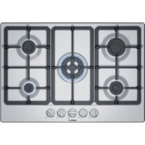 Bosch Serie 4 75cm Gas Hob Stainless Steel - PGQ7B5B90