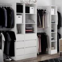 Spacepro 600mm Tower Unit with 3 Drawers and Hanger Bar White 2100 x 600 x 20mm