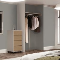 Spacepro Standard Storage with Shelf and Hanger Bar White 2400 x 500 x 90mm