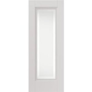 JB Kind Belton 1 Light Etched Glazed White Primed Door 1981 x 838 x 35mm