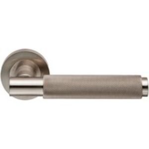 Carlisle Brass Varese Knurled Lever On Rose Door Handle Satin Nickel