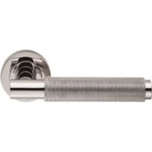 Carlisle Brass Varese Knurled Lever On Rose Door Handle Polished Nickel