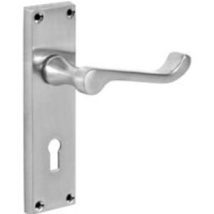 4Trade Victorian Scroll Lever Lock Handle Satin Nickel