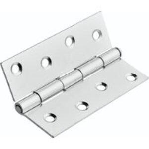 4Trade Butt Hinges Zinc Plated 100mm Pack of 2