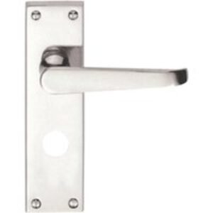 4Trade Victorian Lever Bathroom Lock Handle Chrome