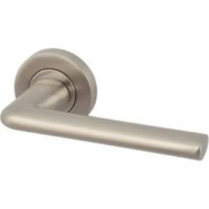 Hafele Gilman Lever On Rose Handle Satin Nickel