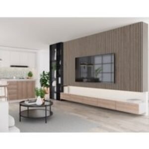 2400 x 600 x 22mm Feature Wall Decorative Panel Silver Oak FW2