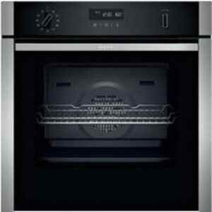 NEFF N50 Built in Home Connect Single Oven with Slide and Hide Door and Pyrolytic Cleaning Programme Stainless Steel - B6ACH7HH0B