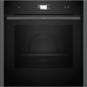 Neff N90 Home Connect Built In Single Oven with Vario Steam and Slide & Hide Handle Graphite Grey 60cm - B64VS71G0B