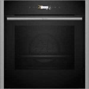 Neff N70 Home Connect Built In Pyrolytic Single Oven with Slide & Hide Handle Stainless Steel 60cm - B54CR71N0B