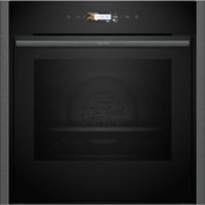 Neff N70 Home Connect Built In Pyrolytic Single Oven with Slide & Hide Handle Graphite Grey 60cm - B54CR71G0B