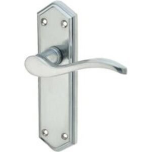 Frelan Hardware Jedo Paris Lever Latch Handle Set Satin Chrome