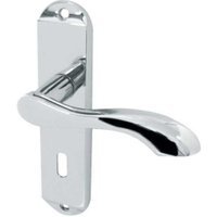 Frelan Hardware Jedo Broadway Lever Lock Handle Set Polished Chrome
