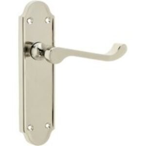 Frelan Hardware Jedo Sherbourne Lever Latch Handle Set Polished Nickel