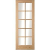 JELD-WEN Oregon 10 Light Clear Glazed American White Oak Interior Door 1981x610mm