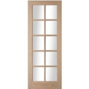JELD-WEN Oregon 10 Light Clear Glazed American White Oak Interior Door 1981x762mm