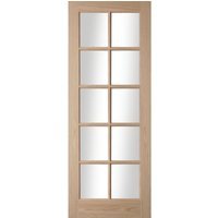JELD-WEN Oregon 10 Light Clear Glazed American White Oak Interior Door 1981x762mm