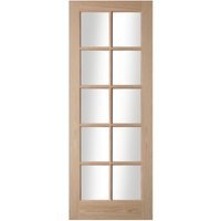 JELD-WEN Oregon 10 Light Clear Glazed American White Oak Interior Door 1981x686mm