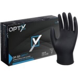 Opti Black Nitrile Disposable X-Large Gloves Box 100