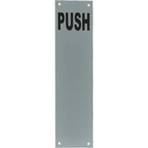 4Trade Finger Plate Push Satin Anodised Aluminium 300 x 75mm