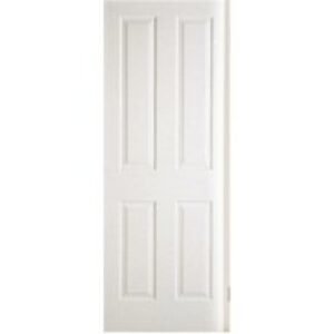 Travis Perkins White Primed 4 Panel Grained Hollow Core Door 2032 x 813 x 35mm