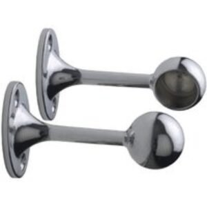 Rothley End Brackets Chrome Plated 25mm