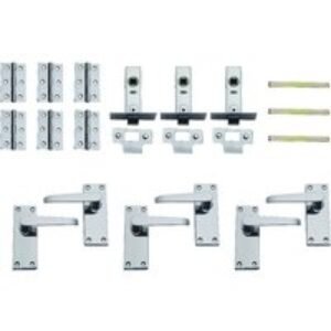 4TRADE Zinc Straight Lever Latch Chrome Plated