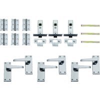 4TRADE Zinc Straight Lever Latch Chrome Plated
