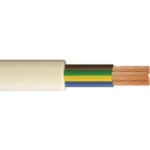4TRADE 3 Core Heat Resistant Flexible Cable 3093Y 0.75mm² White 10M