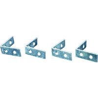 4Trade Corner Braces Zinc Plated Pack of 4 100mm