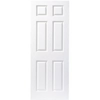 Premdor White Primed 6 Panel Grain Midweight Door 1981 x 838 x 35mm