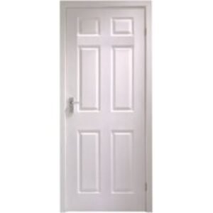 Travis Perkins White Primed 6 Panel Grained Midweight Door 1981 x 686 x 35mm