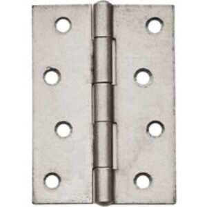 4Trade Butt Hinges Fixed Pin Self Colour 100mm Pack of 3