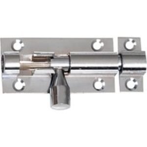 4Trade Barrel Bolt Straight Brass 75mm