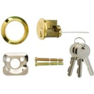 4Trade Replacement Cylinder 3 Keys Polished Brass