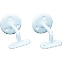 4Trade Handrail Brackets White 64mm Pack of 2