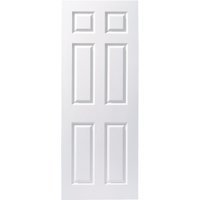 Travis Perkins White Primed 6 Panel Smooth Door 2040 x 726 x 40mm