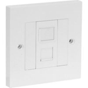 Axiom RJ45 CAT5E Wall Outlet Kit Single