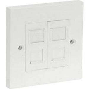Axiom RJ45 CAT5E Wall Outlet Kit Double